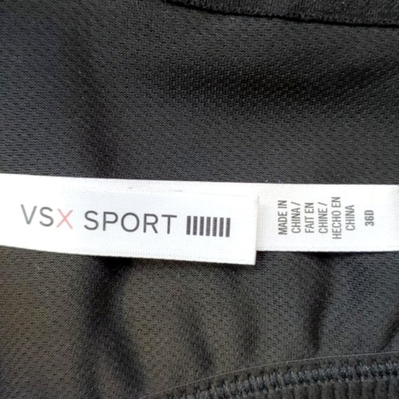 Victoria's Secret sports bra black zip front, 36D ❤️ - Picture 6 of 9